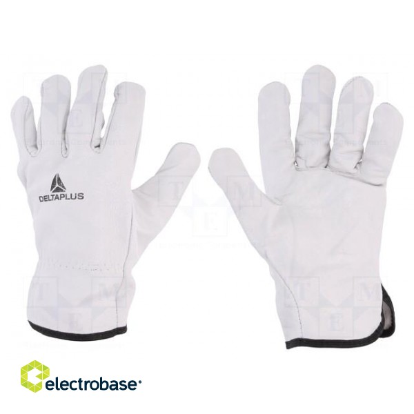 Protective gloves | Size: 9 | natural leather | FBN49