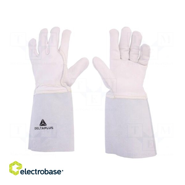 Protective gloves | Size: 9 | natural leather | TIG15K