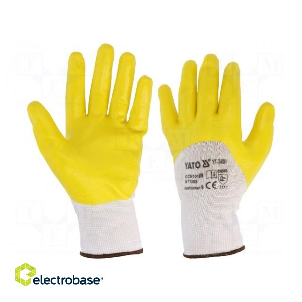 Protective gloves | Size: 9 | yellow | Protection: category II