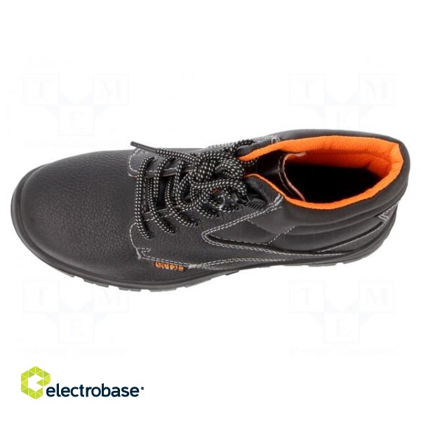 Boots | Size: 43 | black | leather | with metal toecap | 7243EN paveikslėlis 2