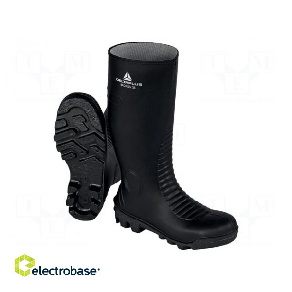 Boots | Size: 47 | black | PVC | high,with metal toecap