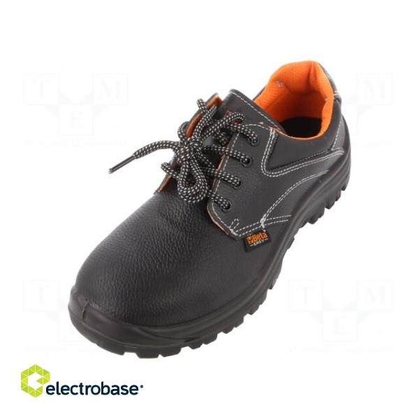 Shoes | Size: 43 | black | leather | with metal toecap | 7241EN image 1