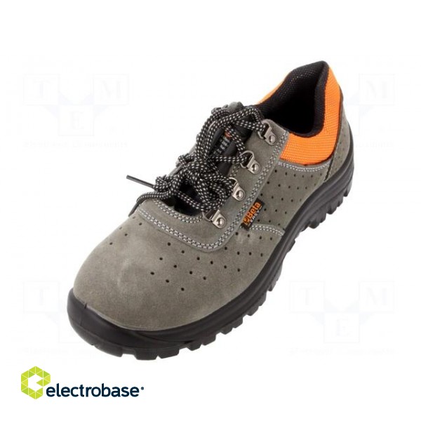 Shoes | Size: 43 | grey-black | leather | with metal toecap | 7246E image 1