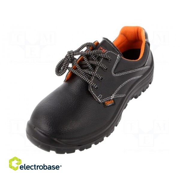 Shoes | Size: 44 | black | leather | with metal toecap | 7241EN image 1