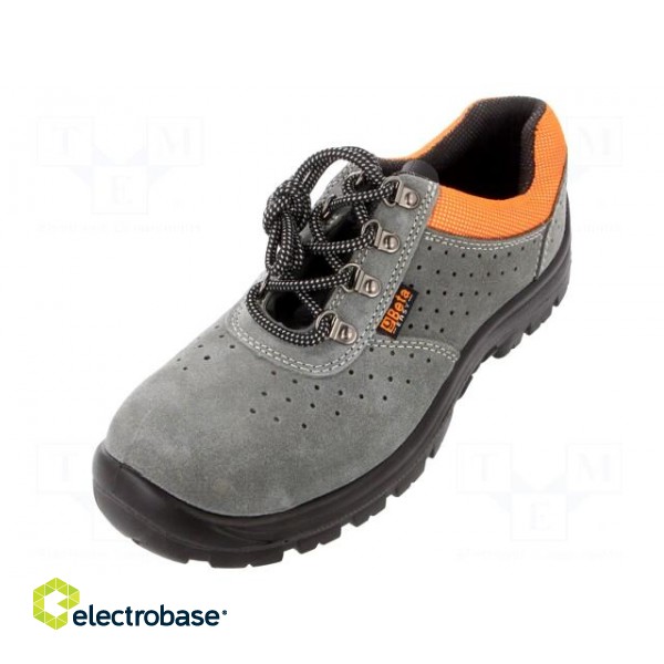 Shoes | Size: 44 | grey-black | leather | with metal toecap | 7246E image 1