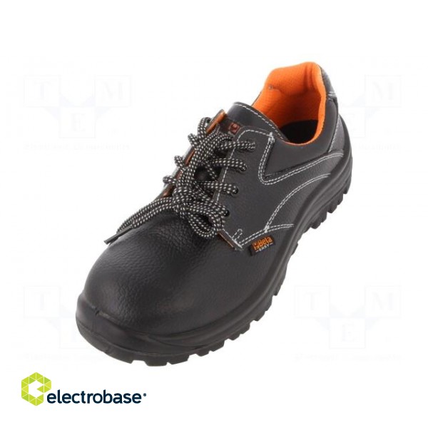 Shoes | Size: 46 | black | leather | with metal toecap | 7241EN image 1
