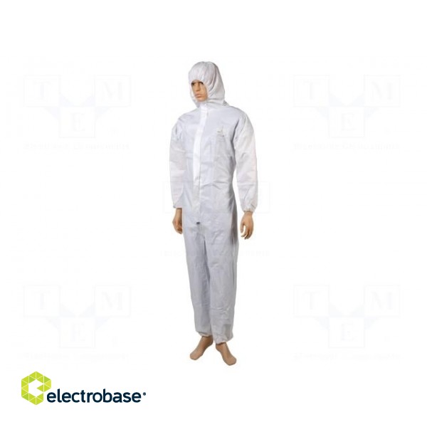 Protective coverall | Size: XXL | white | DT115 | with a hood