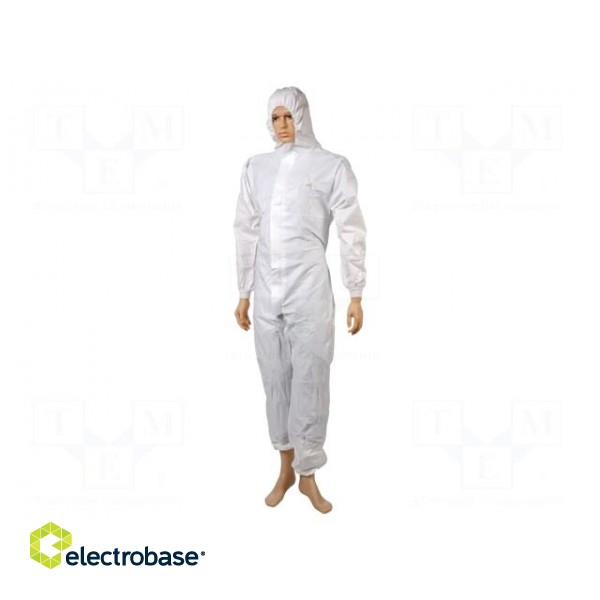 Protective coverall | Size: XL | Protection class: 1 | white paveikslėlis 1