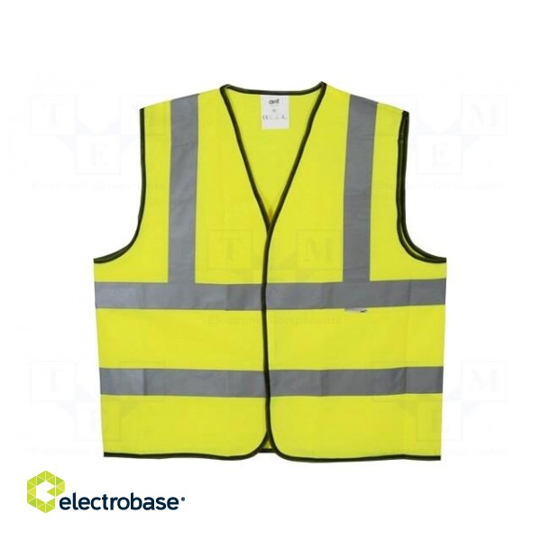 Reflection waistcoat | Size: XL | yellow | Mounting: bur