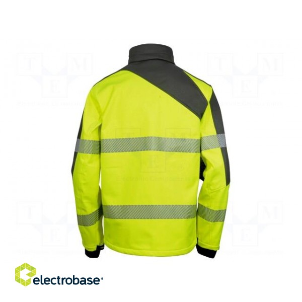 Softshell jacket | Size: XXL | fluorescent yellow-grey | warning image 2