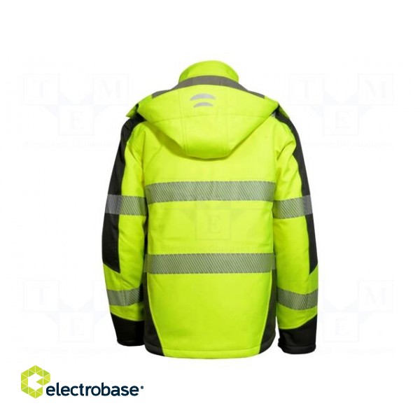 Softshell jacket | Size: XXXL | fluorescent yellow-grey | warning фото 2