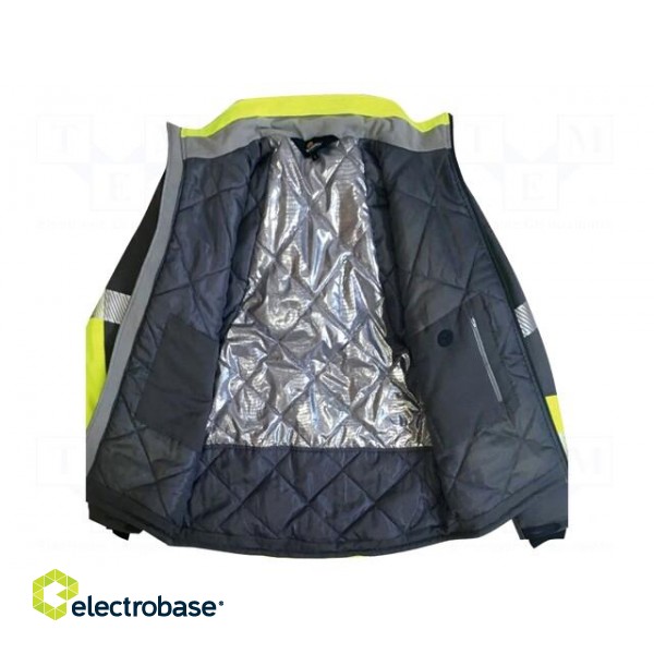 Softshell jacket | Size: XXXL | fluorescent yellow-grey | warning фото 3