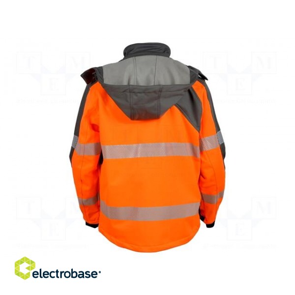 Softshell jacket | Size: XL | orange-grey | warning paveikslėlis 2