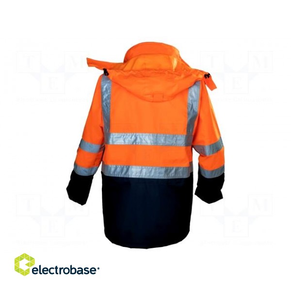 Work jacket | Size: XXL | orange-navy blue | warning,all-season image 2