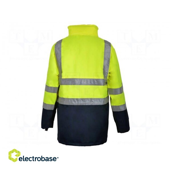 Work jacket | Size: XXXXL | yellow-navy blue | warning,all-season фото 2