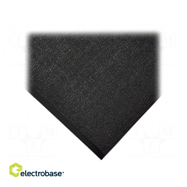 Anti fatigue mat | Width: 600mm | L: 900mm | foam,PVC | black | 0÷60°C