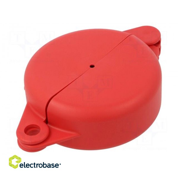 Gate valve lockout | Mat: polypropylene | Colour: red | 25.4÷63.5mm image 1