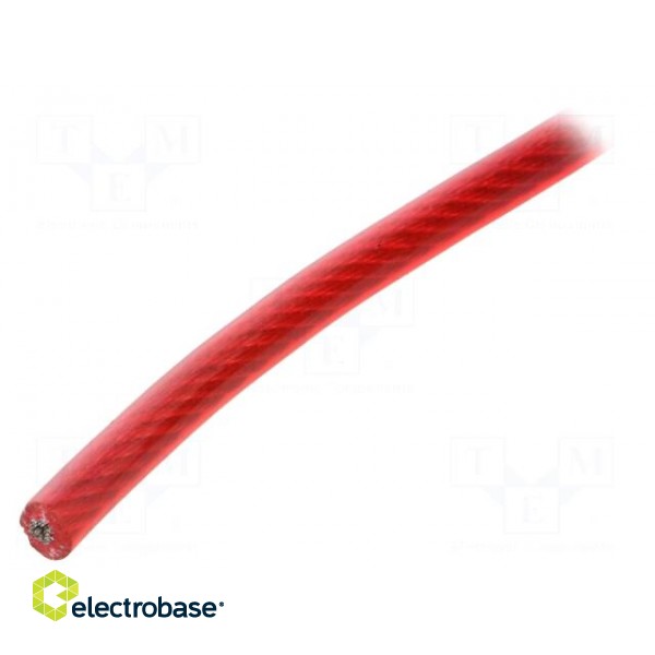 Rope | L: 1.8m | Mat: steel | Colour: red | Plating: vinyl image 2