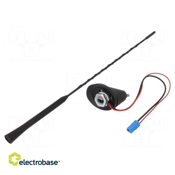 Antenna | car top | 0.4m | AM,FM | Opel | with amplifier | 0.3m | 12VDC image 1