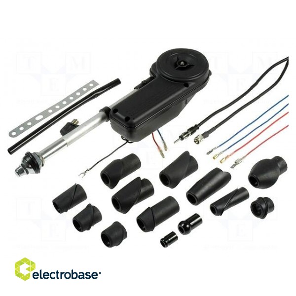 Antenna | electric telescopic | AM,FM | Kit: 12 mounting heads