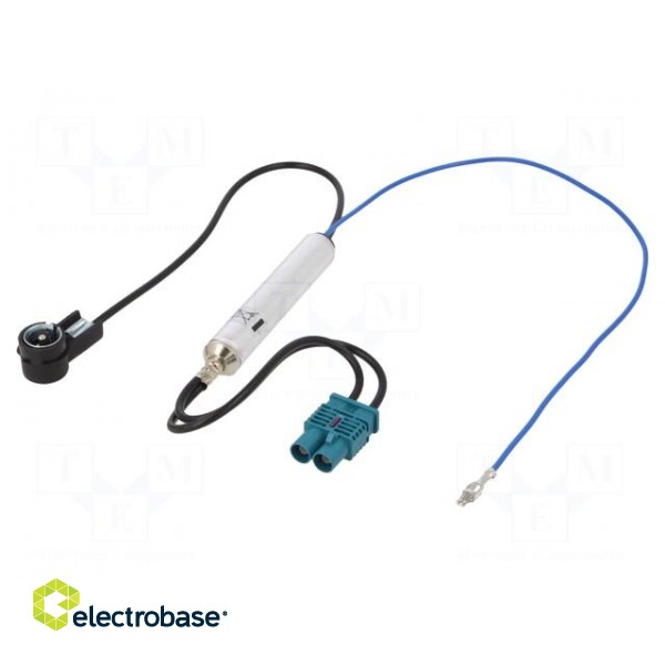 Antenna separator | Fakra double socket,ISO plug angled | Audi paveikslėlis 1
