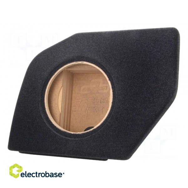 Car loudspeaker enclosure | MDF | black melange | textil | 15l | 250mm image 1