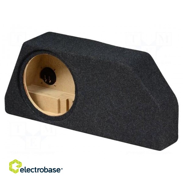 Car loudspeaker enclosure | MDF | black melange | textil | 15l | 250mm image 1