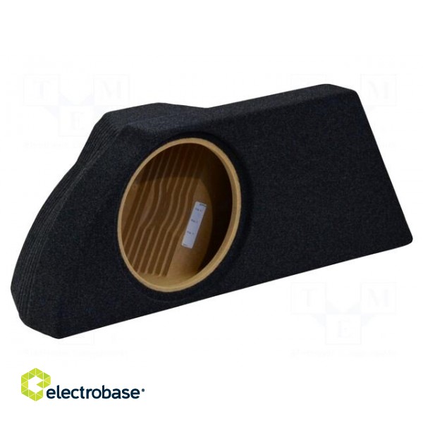 Car loudspeaker enclosure | MDF | black melange | textil | 15l | 250mm paveikslėlis 1
