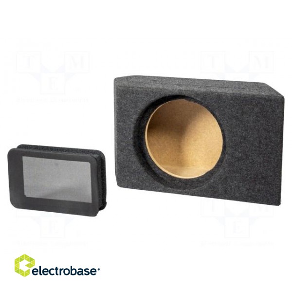 Car loudspeaker enclosure | MDF | black melange | textil | 250mm | BMW image 1