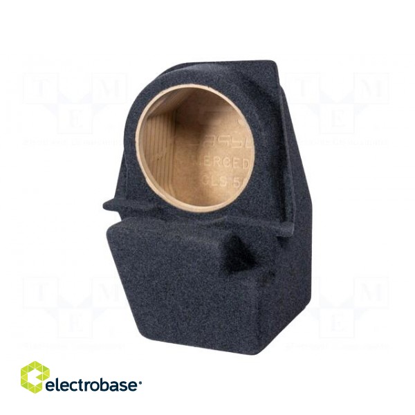 Car loudspeaker enclosure | MDF | black melange | textil | 250mm image 1