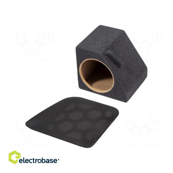Car loudspeaker enclosure | MDF | black melange | textil | 200m | Audi image 1