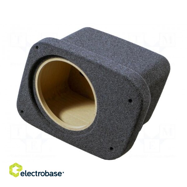 Car loudspeaker enclosure | MDF | black melange | textil | 200mm image 1