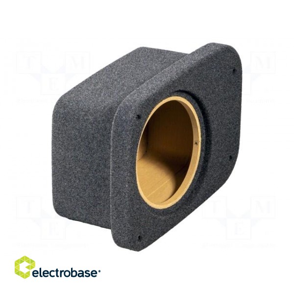 Car loudspeaker enclosure | MDF | black melange | textil | 200mm paveikslėlis 4