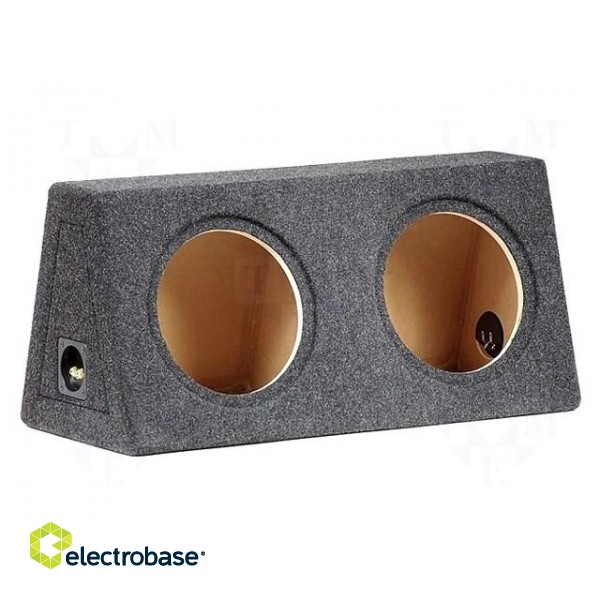 Car loudspeaker enclosure | MDF | black melange | textil | 20+20l image 1