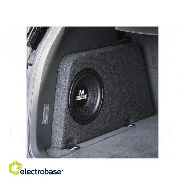 Car loudspeaker enclosure | MDF | black melange | textil | 15l | 250mm фото 3