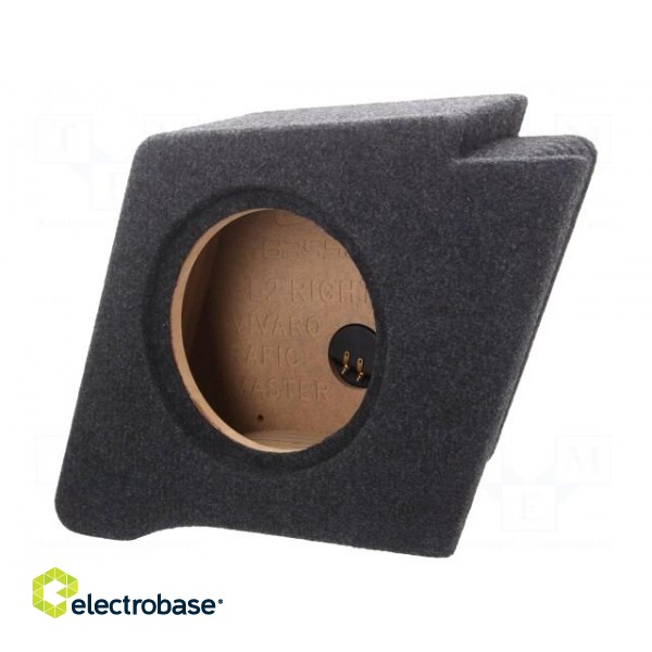 Car loudspeaker enclosure | MDF | black melange | textil | 15l | 250mm фото 1