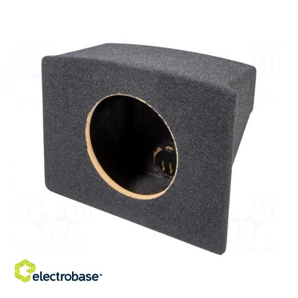 Car loudspeaker enclosure | MDF | black melange | textil | 250mm image 1