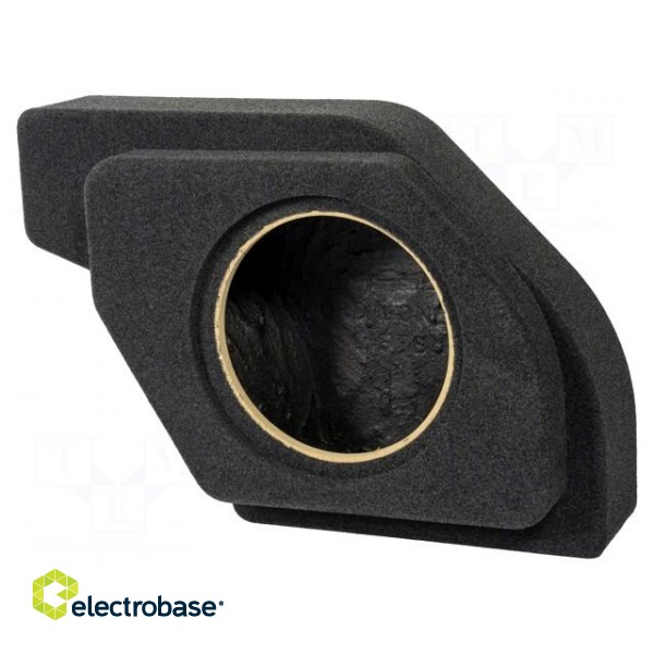Car loudspeaker enclosure | MDF | black melange | textil | 250mm image 1