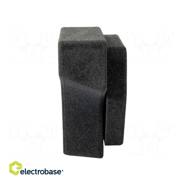 Car loudspeaker enclosure | MDF | black melange | textil | 250mm фото 4