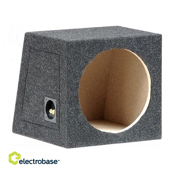 Car loudspeaker enclosure | MDF | black melange | textil | 30l | 300mm