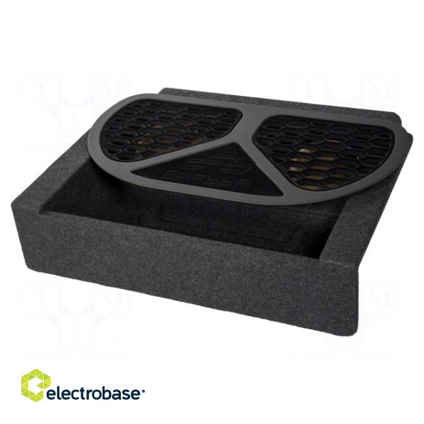 Car loudspeaker enclosure | MDF | black melange | textil | 3x200mm image 1