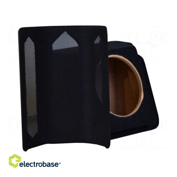 Car loudspeaker enclosure | MDF | black melange | textil | 200mm image 3