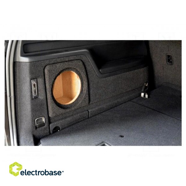 Car loudspeaker enclosure | MDF | black melange | textil | 8l | 200mm paveikslėlis 4