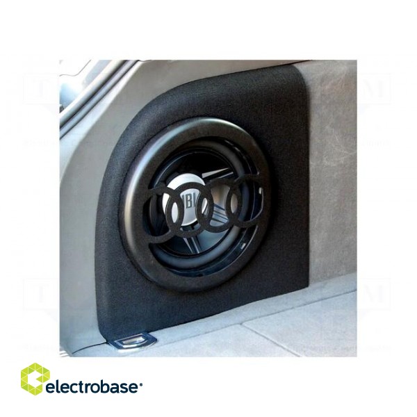 Car loudspeaker enclosure | MDF | black | textil | 15l | 250mm | 286mm paveikslėlis 3