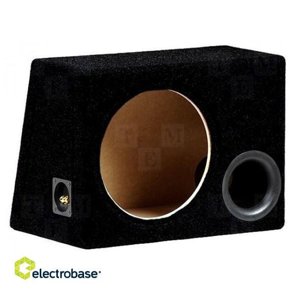 Car loudspeaker enclosure | MDF | black | textil | 300mm | Øhole: 280mm image 1