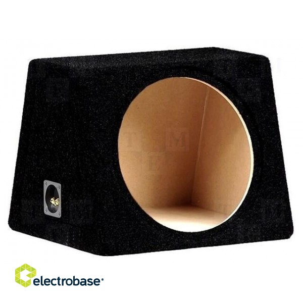 Car loudspeaker enclosure | MDF | black | textil | 380mm | Øhole: 352mm image 1