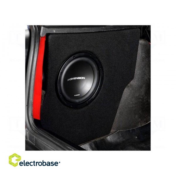 Car loudspeaker enclosure | MDF | black | textil | 8l | 200mm | 217mm | VW paveikslėlis 4