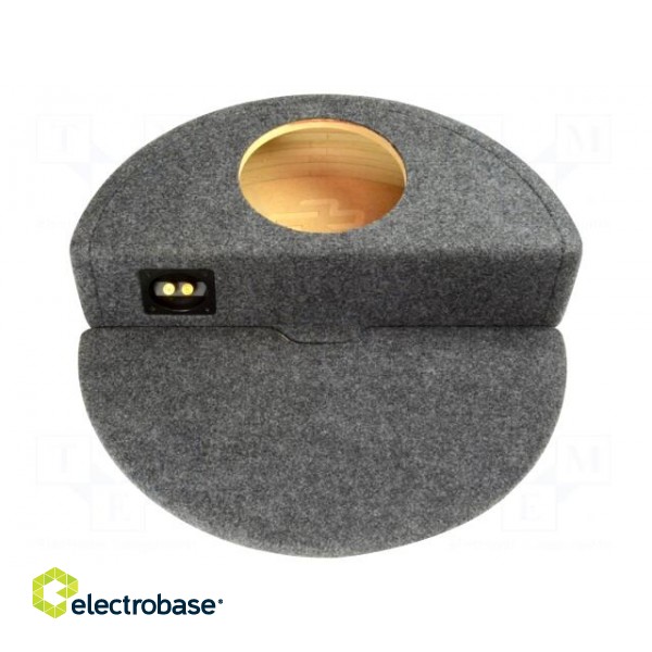 Car loudspeaker enclosure | MDF | gray melange | textil | 10l | 200mm