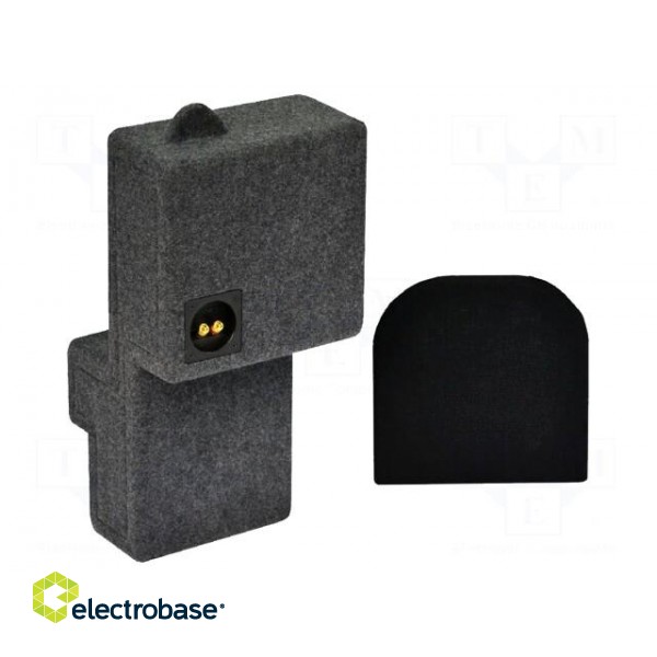 Car loudspeaker enclosure | MDF | gray melange | textil | 14l | 250mm paveikslėlis 2