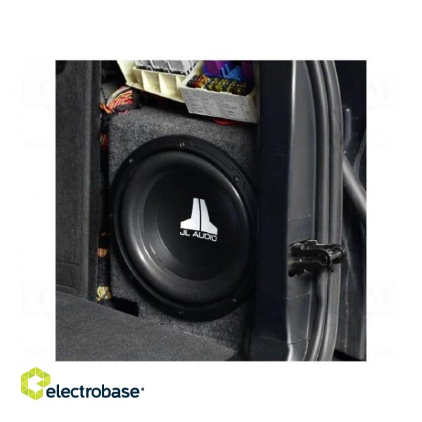 Car loudspeaker enclosure | MDF | gray melange | textil | 14l | 250mm paveikslėlis 3